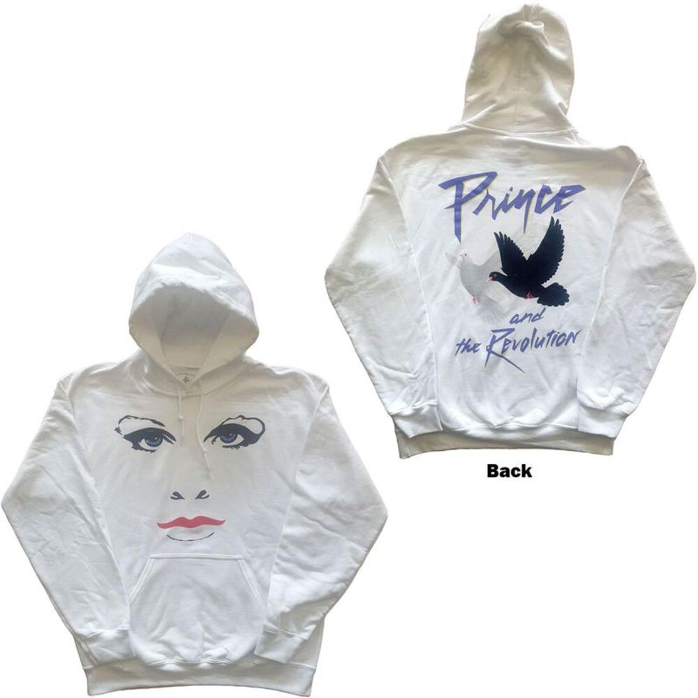 Prince Unisex Adult Faces Hoodie / White